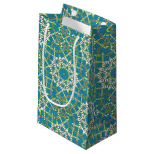Aquamarine Zebra Geometric Mustertasche Kleine Geschenktüte