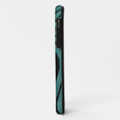 Aquamarine Zebra Print Case-Mate iPhone Hülle (Hinten/Links)