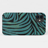 Aquamarine Zebra Print Case-Mate iPhone Hülle (Rückseite (Horizontal))