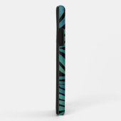 Aquamarine Zebra Print Case-Mate iPhone Hülle (Hinten/Rechts)