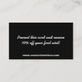 Aquamarine Zebra Print Custom Business Card Visitenkarte (Rückseite)