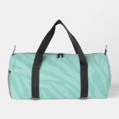 Aquamarine Zebra Print Duffle Bag (Rückseite)