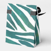 Aquamarine Zebra Print Geschenkschachtel (Rückseite)