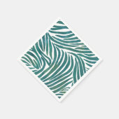 Aquamarine Zebra Print Serviette (Ecke)