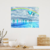 Aquamarine Zeit Poster (Küche)