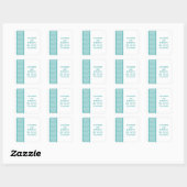Aquamarine Zickzack Border Save the Date Stickers (Blatt)