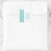 Aquamarine Zickzack Border Save the Date Stickers (Tasche)