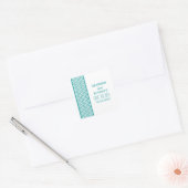 Aquamarine Zickzack Border Save the Date Stickers (Umschlag)