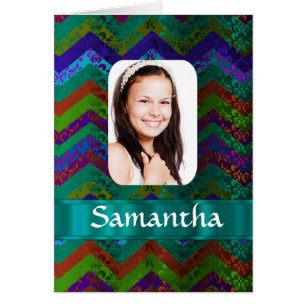 Aquamarine Zickzack Fotoschablone