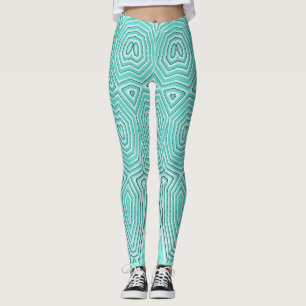 Aquamarine Zickzack-Leggings "Ratti_Creative_Arts" Leggings