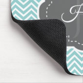 Aquamarine Zickzack Personalisierte Maus-Pad Mousepad (Ecke)