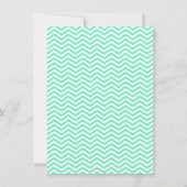 Aquamarine Zickzack; Zickzag Einladung (Rückseite)