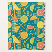 Aquamarine Zitrusfrüchtescheiben der 80er Jahre Planer (Rückseite)