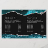 aquamarine Zweifach-Broschüre (Rückseite)