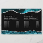 aquamarine Zweifach-Broschüre (Rückseite)