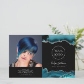 aquamarine Zweifach-Broschüre (Stehend Vorderseite)