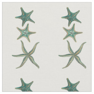 Aquamarinedreifache Starfish Stoff