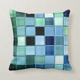 AquaMarineglasmosaik-Gewohnheits-Wohngestaltung Kissen