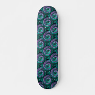 Aquamarinen N Lila Wirbel Skateboard