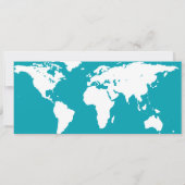 Aquamariner Abschluss World Traveller Boarding Pas Einladung (Rückseite)