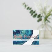 Aquamariner Achat Geode Visitenkarte (Stehend Vorderseite)