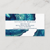 Aquamariner Achat Geode Visitenkarte (Rückseite)