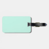 Aquamariner Anfangsbuchstabe Trendy Pastel Mint Bl Gepäckanhänger (Rückseite horizontal)