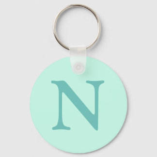 Aquamariner Anfangsbuchstabe Trendy Pastel Mint Bl Schlüsselanhänger