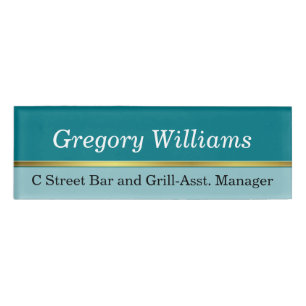 Aquamariner Angestellt-Namen-Umbau Namenschild