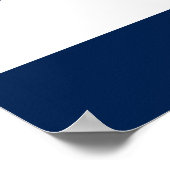 Aquamariner Anker auf blauen Streifen Poster (Ecke)