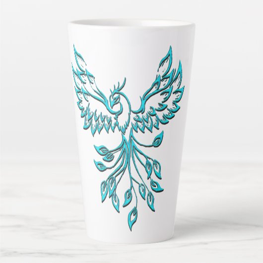 Aquamariner Anstieg des Blue Phoenix Milchtasse (Vorderseite)