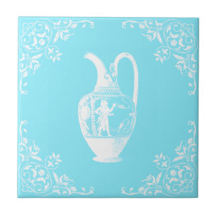 Aquamariner antiker Jar Fliese