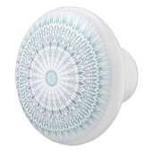 Aquamariner Aqua Geometric Mandala Keramik Knob Keramikknauf (Rechts)