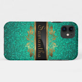 Aquamariner Aqua Glitzer Sequin iPhone 5 Mate Toug Case-Mate iPhone Hülle (Rückseite (Horizontal))