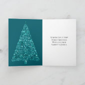 Aquamariner Aqua Mint Weihnachtsbaum Karte (Innenseite)
