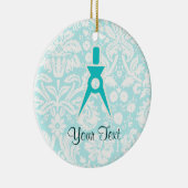 Aquamariner Architekt Keramik Ornament (Rechts)