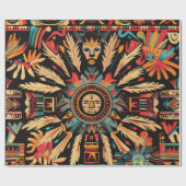 Aquamariner "Aztec Dream"-Wrap Matte Paper Geschenkpapier (Flach)