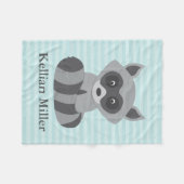 Aquamariner BabyRaccoon Fleecedecke (Vorderseite (Horizontal))