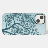 Aquamariner Baum iPhone Hülle (Rückseite (Horizontal))