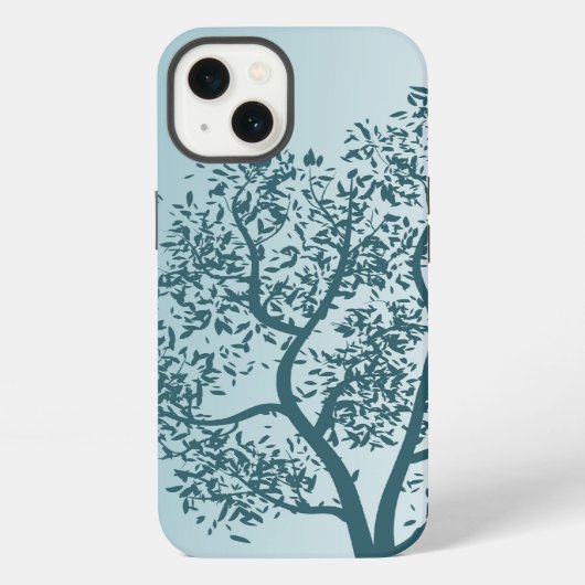 Aquamariner Baum iPhone Hülle (Rückseite)