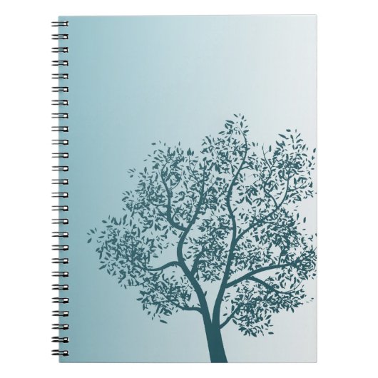 Aquamariner Baum Notizblock (Vorderseite)