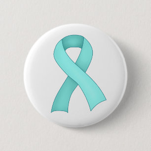 Aquamariner Bewusstseins-Band-Knopf 0001 Button
