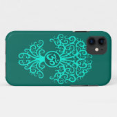 Aquamariner Blau-OM-Baum Case-Mate iPhone Hülle (Rückseite (Horizontal))