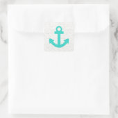 Aquamariner Blaubootanker Quadratischer Aufkleber (Tasche)