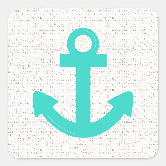 Aquamariner Blaubootanker Quadratischer Aufkleber (Vorderseite)