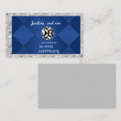 aquamariner blauer Diamant und Silber Visitenkarte (Vorne/Hinten)