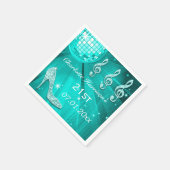 Aquamariner blauer Disco-Ball-und Schein-Heels 21. Serviette (Ecke)
