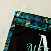 Aquamariner blauer Dolphin-Look aus festem Glas Strandtuch (Beispiel)