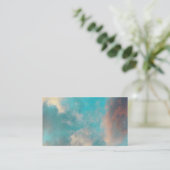 Aquamariner blauer Himmel und Wolken Visitenkarte (Stehend Vorderseite)