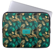 "Aquamariner blauer Leopard" - Notebookgehäuse Laptopschutzhülle (Vorderseite)